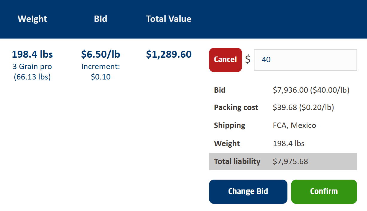 Enter a higher bid